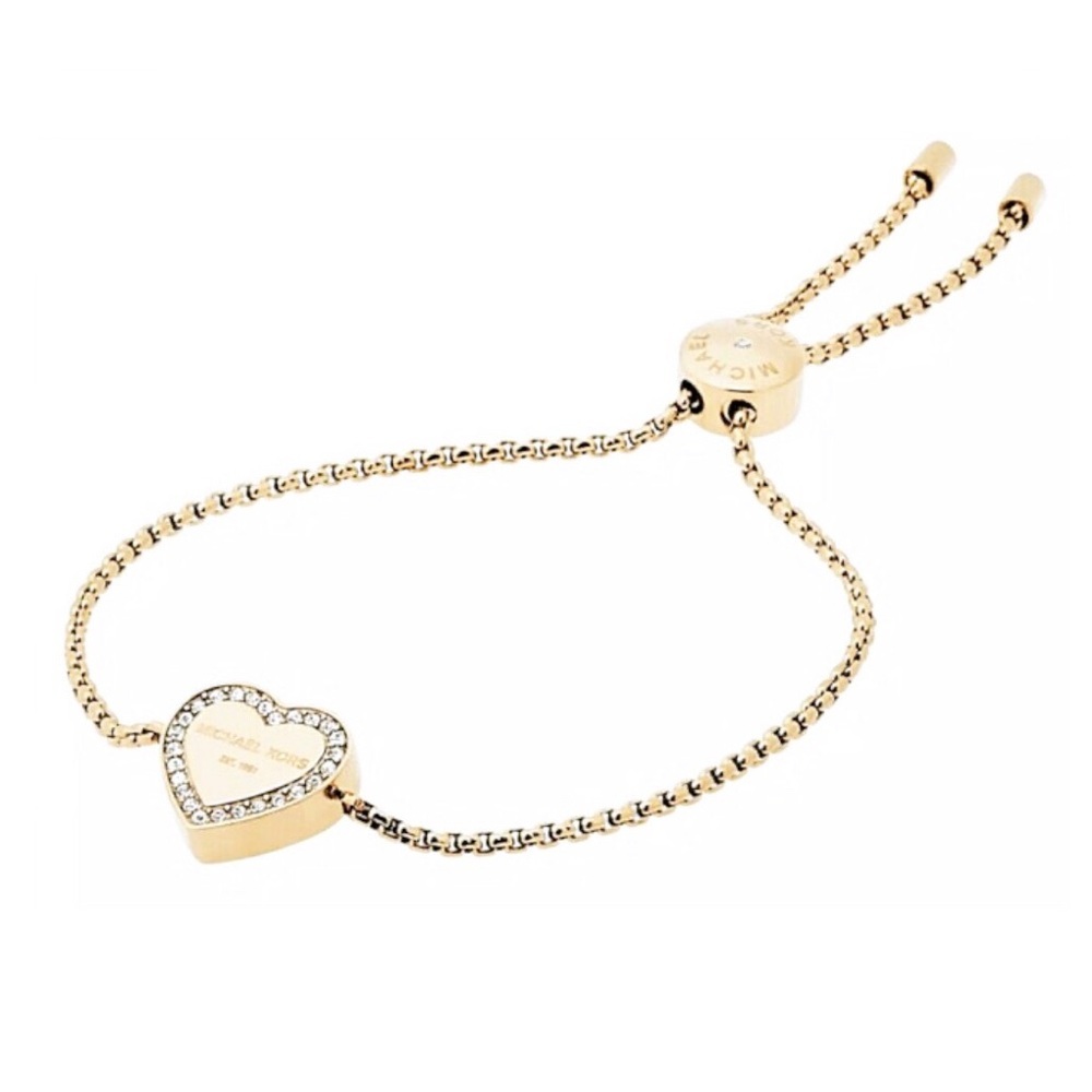 MICHAEL KORS Gold Heritage Heart Slide Bracelet - Picture 3 of 10